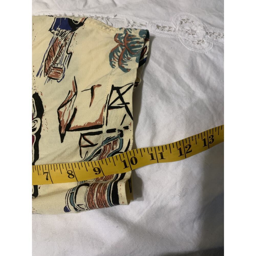 Hawaiian Shirt Tiki Aloha Hawaii Classic Cars Surfboards Palm Trees XL Vintage - Picture 6 of 7
